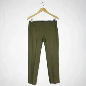 Theory Green Slim Leg Trouser Pants Women's Size 4